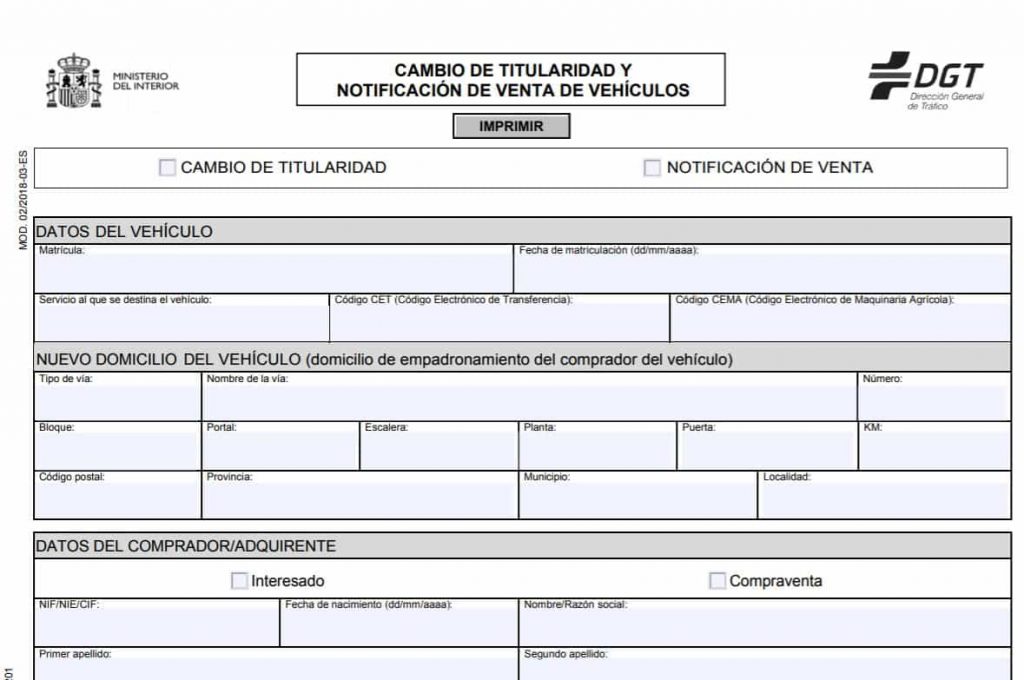 Qué pasa si no hago el cambio de nombre de un coche
