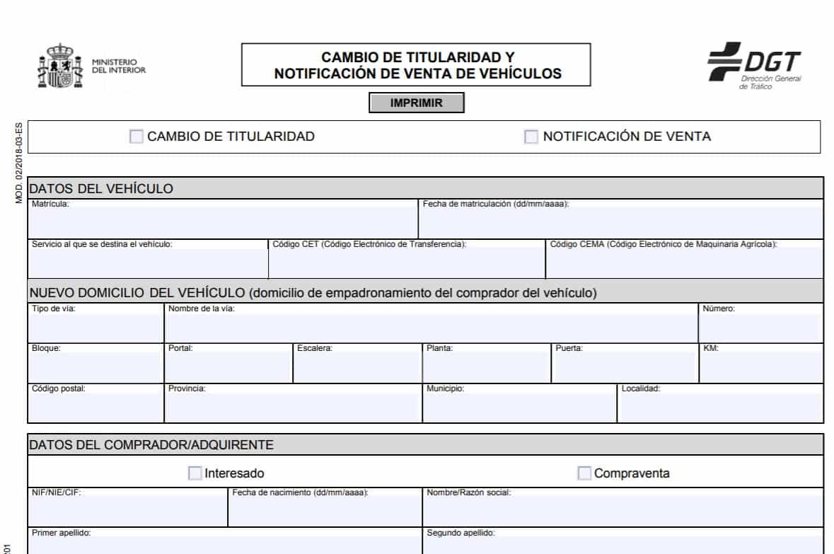 Qué pasa si no hago el cambio de nombre de un coche