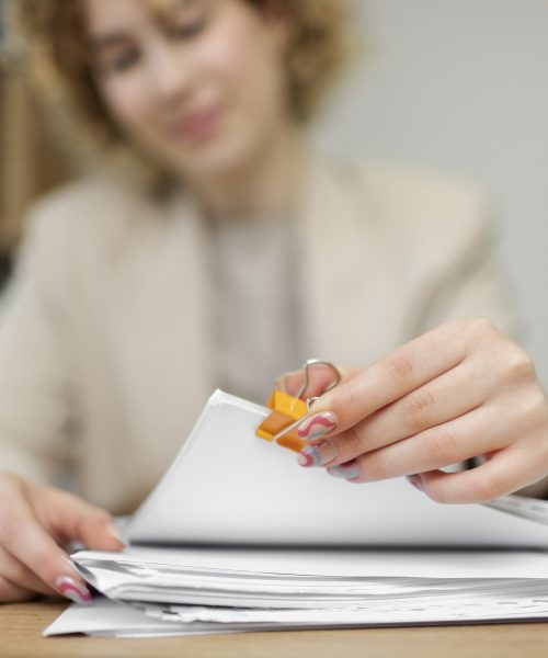 young-adult-organizing-documents